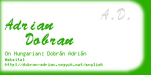 adrian dobran business card
